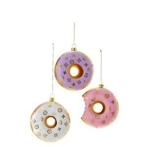 Cody Foster Pastel Fashion House Donuts Ornaments Set of 3